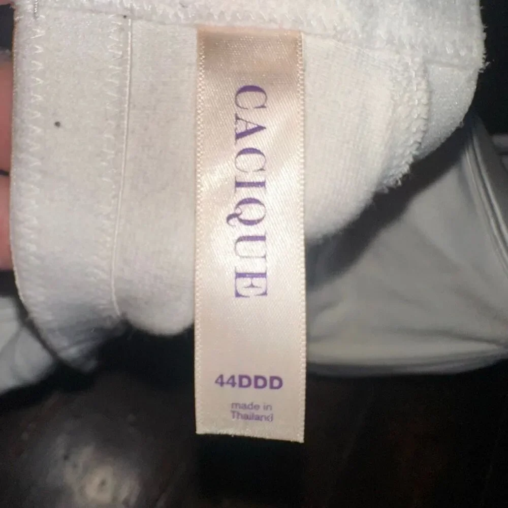 Cacique white jersey full figure 44DDD everyday bra